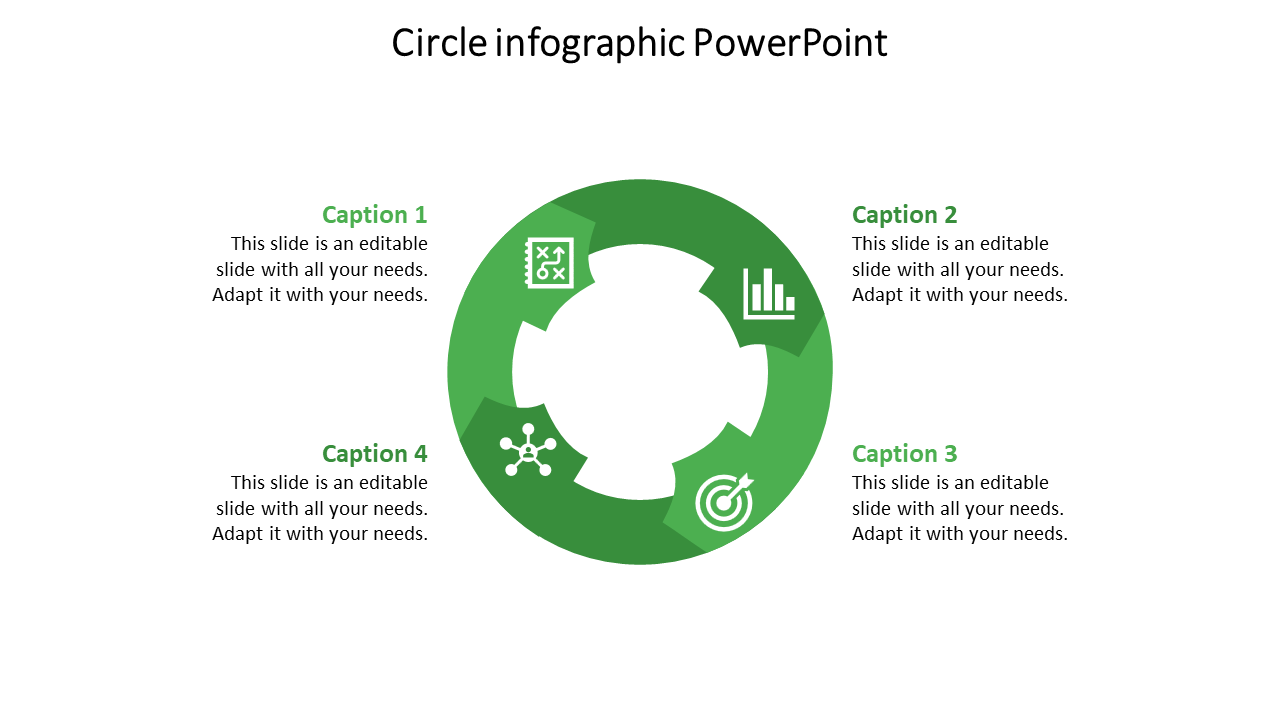 Free - Innovative Circle Infographic PowerPoint In Green Color
